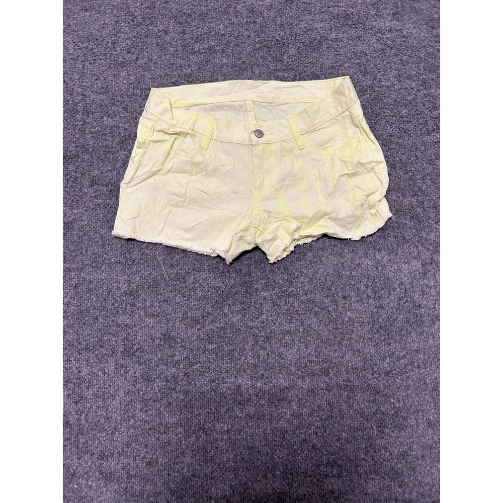 Old Navy Shorts Womens Size 4 Yellow Denim Raw Hem Casual Cotton Summer 80943